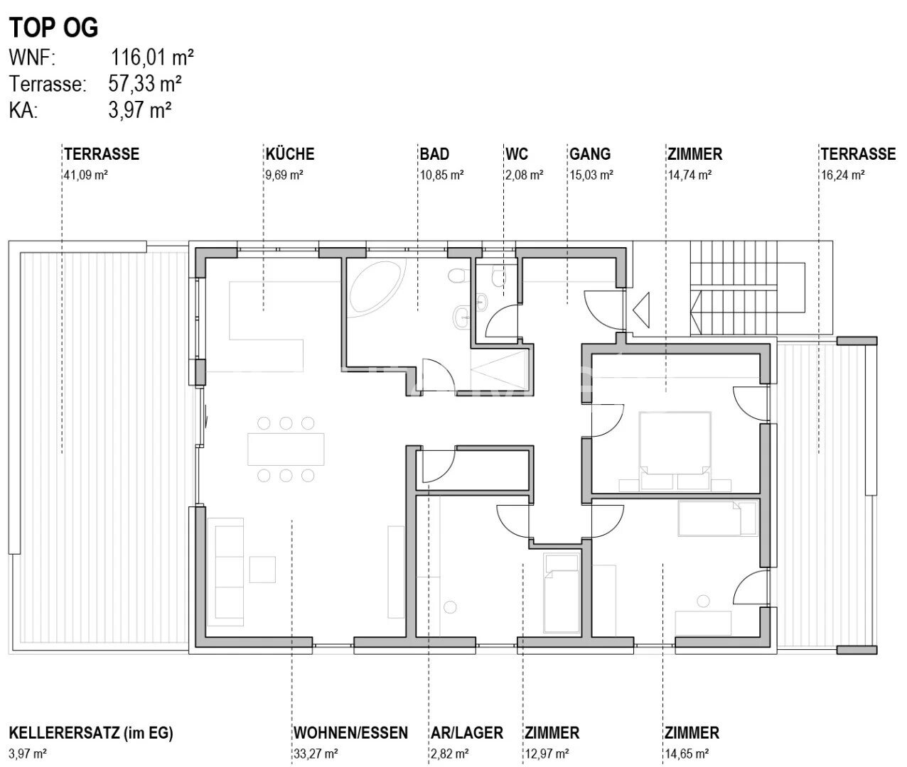 Moderne Penthäuser am Ortsrand von Kalsdorf in ruhiger Lage
